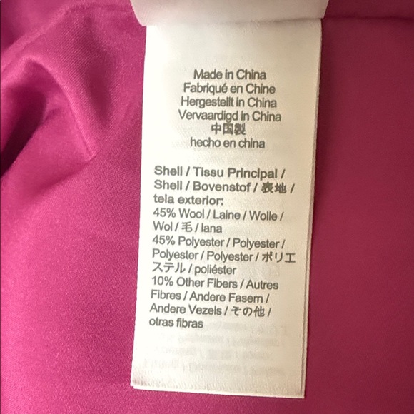 J. CREW Jacket Women’s City Coat Bright Plum Magenta Wool Blend (never worn). - Picture 6 of 6